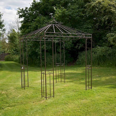 Ascalon - Lyon Square Gazebo in Dark Brown - Frankton's