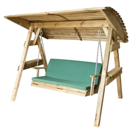 Miami 2 Seater Green Seat Pad With Back - Frankton's