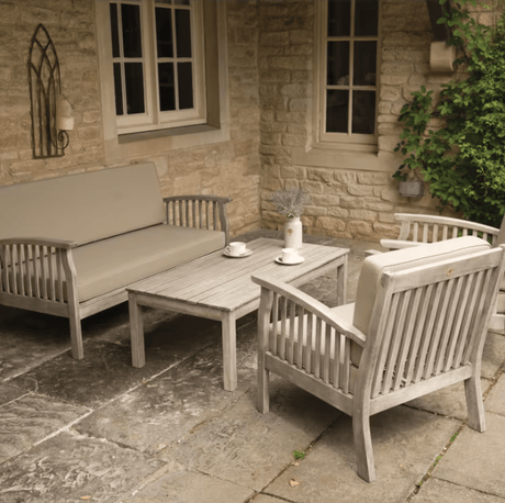 Repton Classic Lounge Wooden Garden Furniture Set - Grey - Frankton's