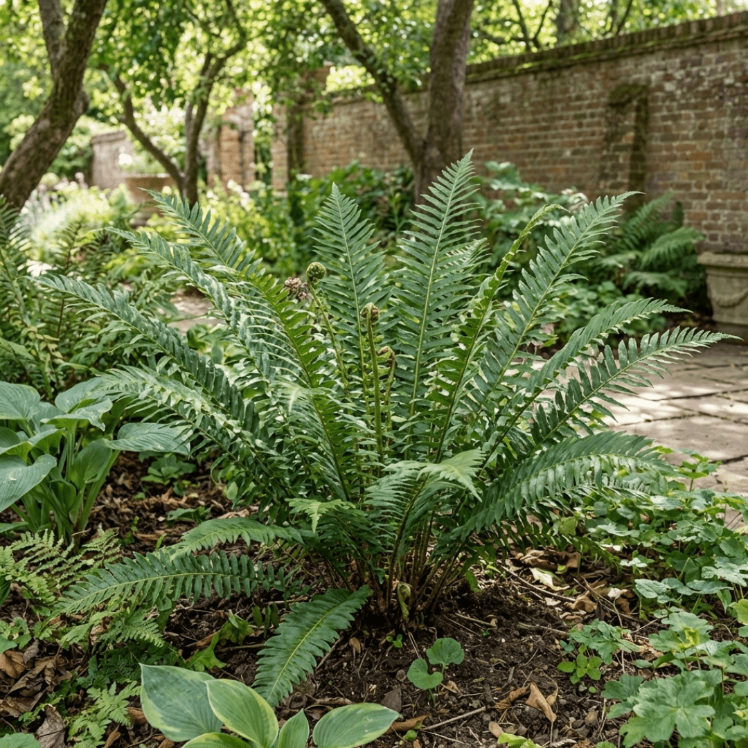 Set of 3 or 6 Braun's Holly Fern Polystichum Braunii Plants, Hardy Evergreen Perennial, 1Ltr Root-Ball - Frankton's