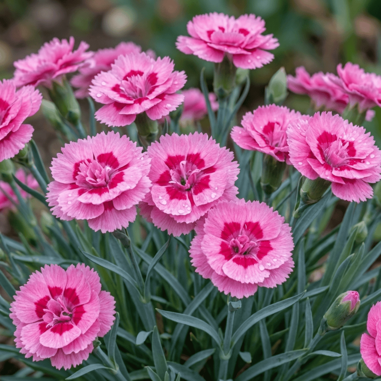 Set of 3 or 6 Carnation Oscar Pink Heart Plants – Fragrant Hardy Perennial Dianthus, Garden Ready, 10.5cm Root-Ball - Frankton's