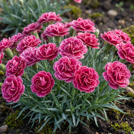 Set of 3 or 6 Carnation Oscar Pink Heart Plants – Fragrant Hardy Perennial Dianthus, Garden Ready, 10.5cm Root-Ball - Frankton's