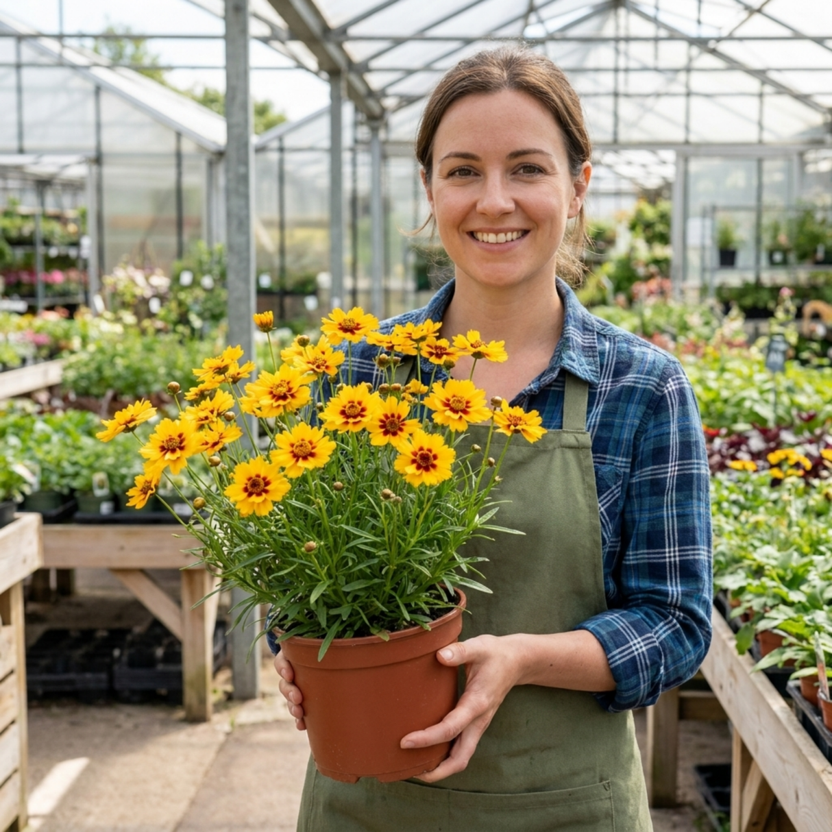 Set of 3 or 6 Coreopsis Presto Hardy Perennial Plants, Golden Yellow Summer Flowering, Outdoor Garden Ready, 1 Litre Root Ball - Frankton's