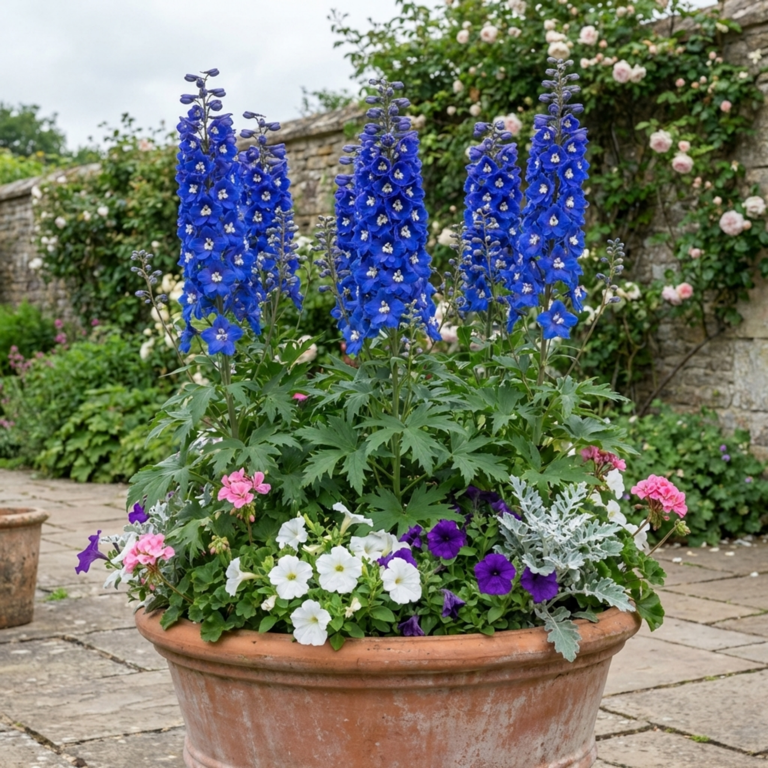 Set of 3 or 6 Delphinium Pacific Giants Blue Bird Hardy Perennial Plants, Tall Cottage Garden Flowers, Outdoor Garden Ready, 1 Litre Root-Ball - Frankton's