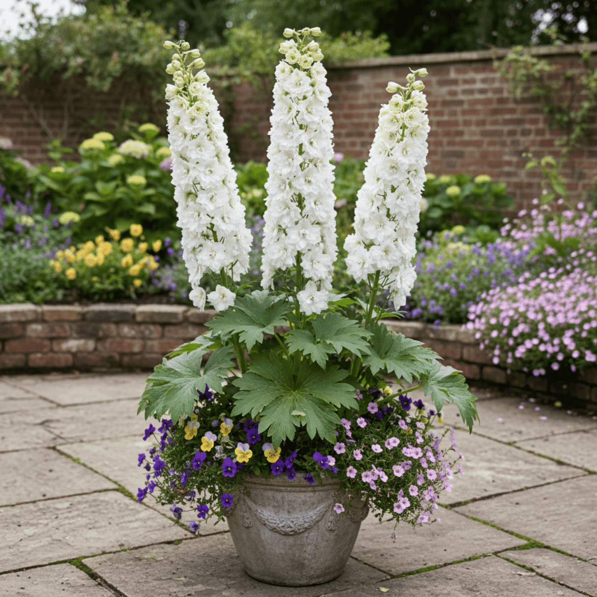 Set of 3 or 6 Delphinium Pacific Giants Galahad Hardy Perennial Plants, Tall Cottage Garden Flowers, Outdoor Garden Ready, 1 Litre Root-Ball - Frankton's