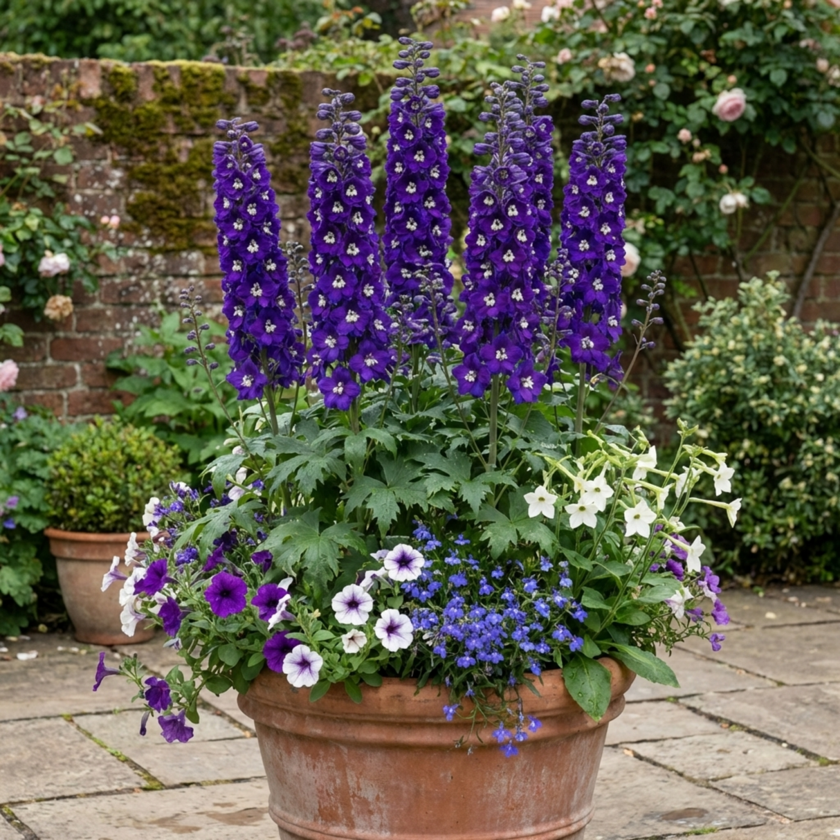 Set of 3 or 6 Delphinium Pacific Giants King Arthur Hardy Perennial Plants, Tall Cottage Garden Flowers, Outdoor Garden Ready, 1 Litre Root-Ball - Frankton's