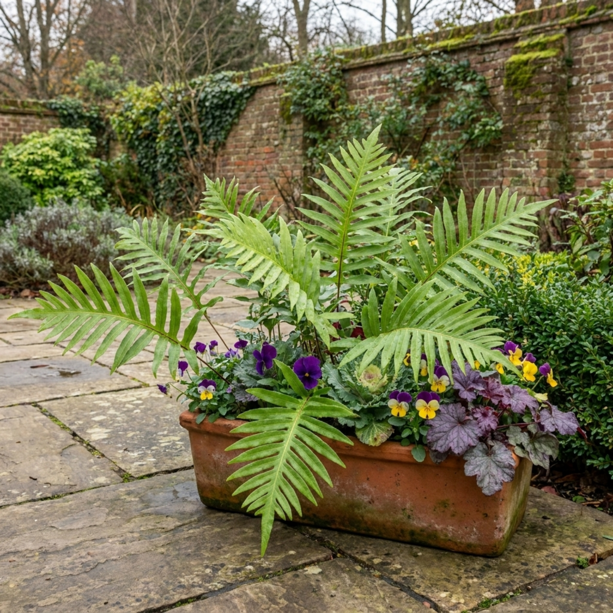 Set of 3 or 6 Evergreen Polypodium Vulgare Hardy Fern Plants for Shade Garden, Live Perennial, 11cm Root Ball - Frankton's