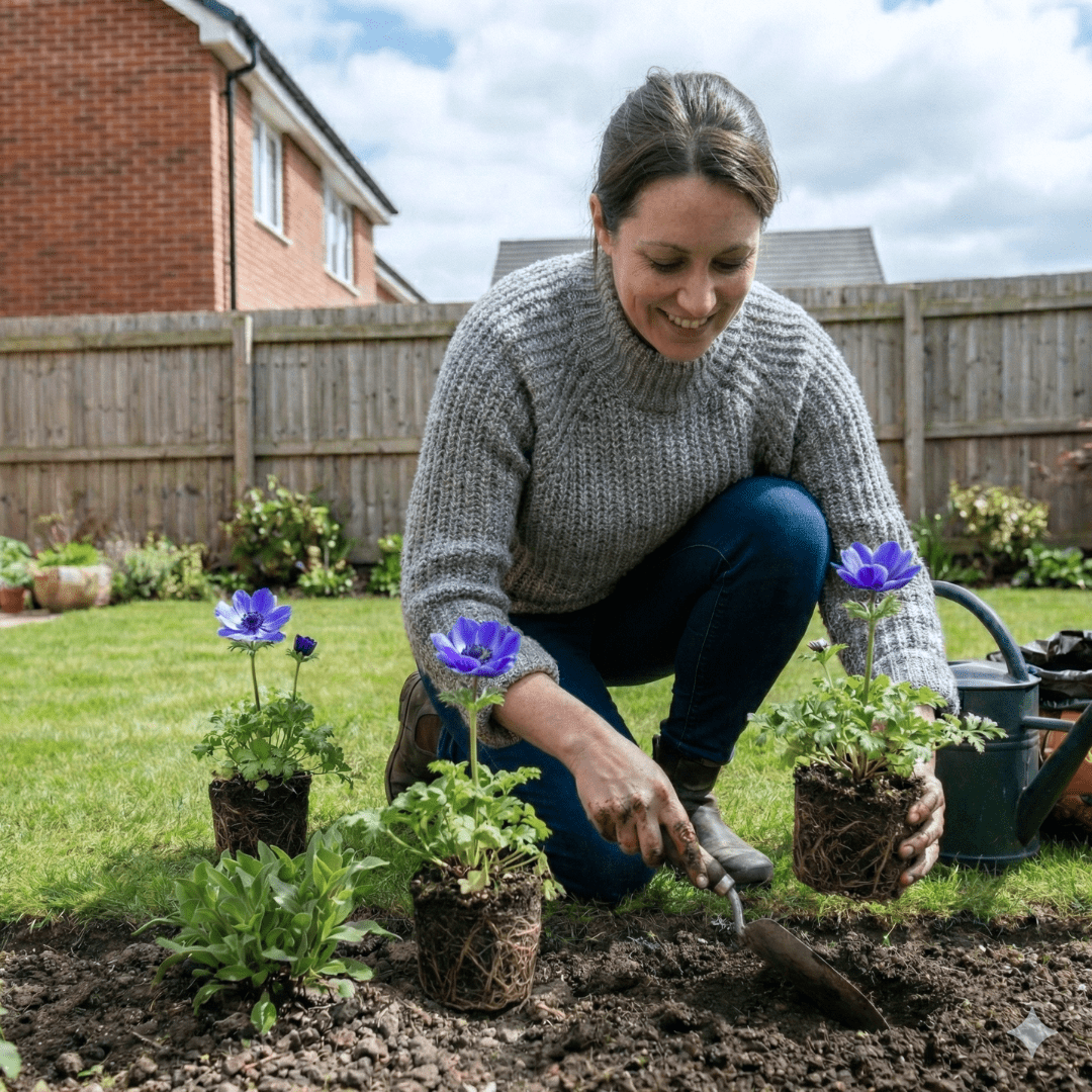 Set of 3 or 6 Garden Ready Plants – Anemone ‘Harmony Blue’, Ready to Plant in Your Garden - Frankton's
