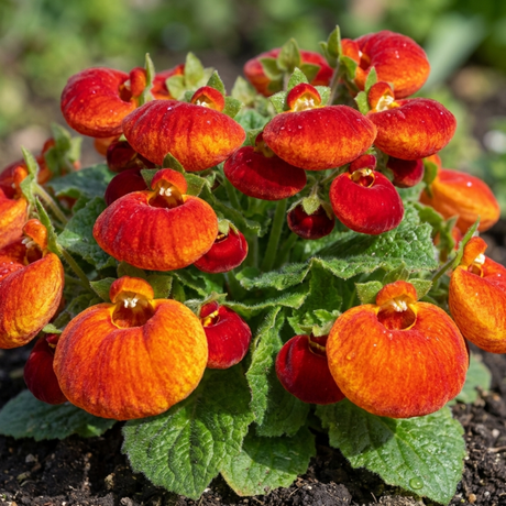 Set of 3 or 6 Garden Ready Plants – Calceolaria Calynopsis ‘Red Orange Bicolour’, Ready to Plant - Frankton's