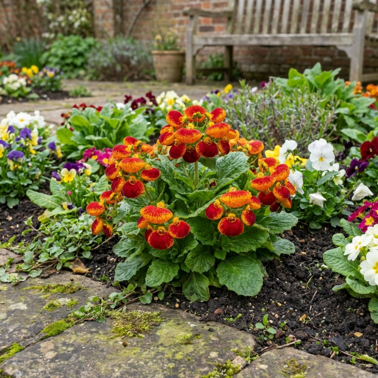 Set of 3 or 6 Garden Ready Plants – Calceolaria Calynopsis ‘Red Orange Bicolour’, Ready to Plant - Frankton's