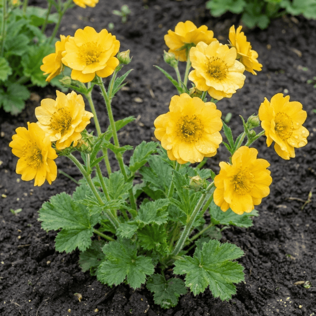 Set of 3 or 6 Geum Lady Stratheden Hardy Perennial Plants, Yellow Summer Flowering, Bee Friendly Cottage Garden Plants, Outdoor Garden Ready, 1 Litre Root-Ball - Frankton's