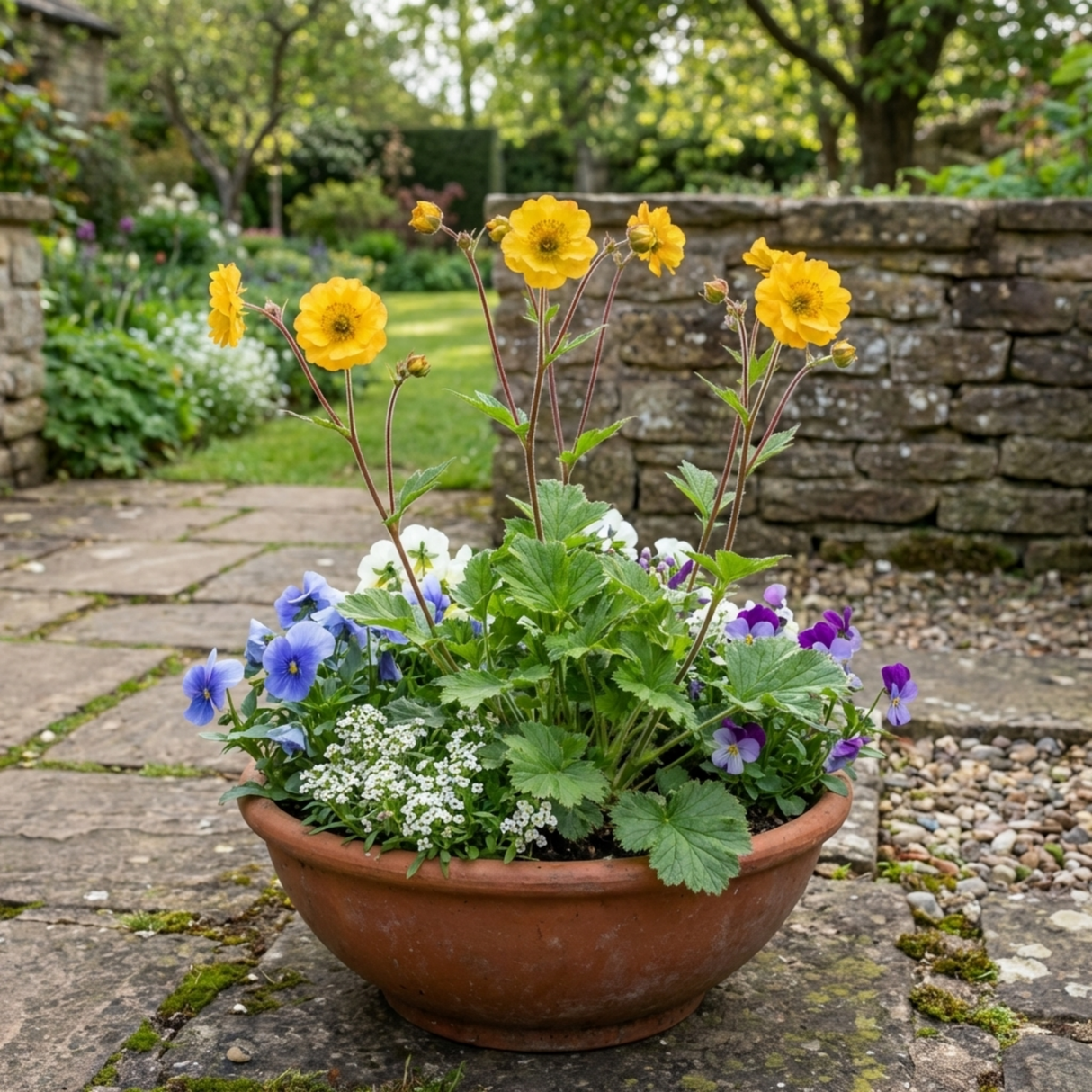 Set of 3 or 6 Geum Lady Stratheden Hardy Perennial Plants, Yellow Summer Flowering, Bee Friendly Cottage Garden Plants, Outdoor Garden Ready, 1 Litre Root-Ball - Frankton's