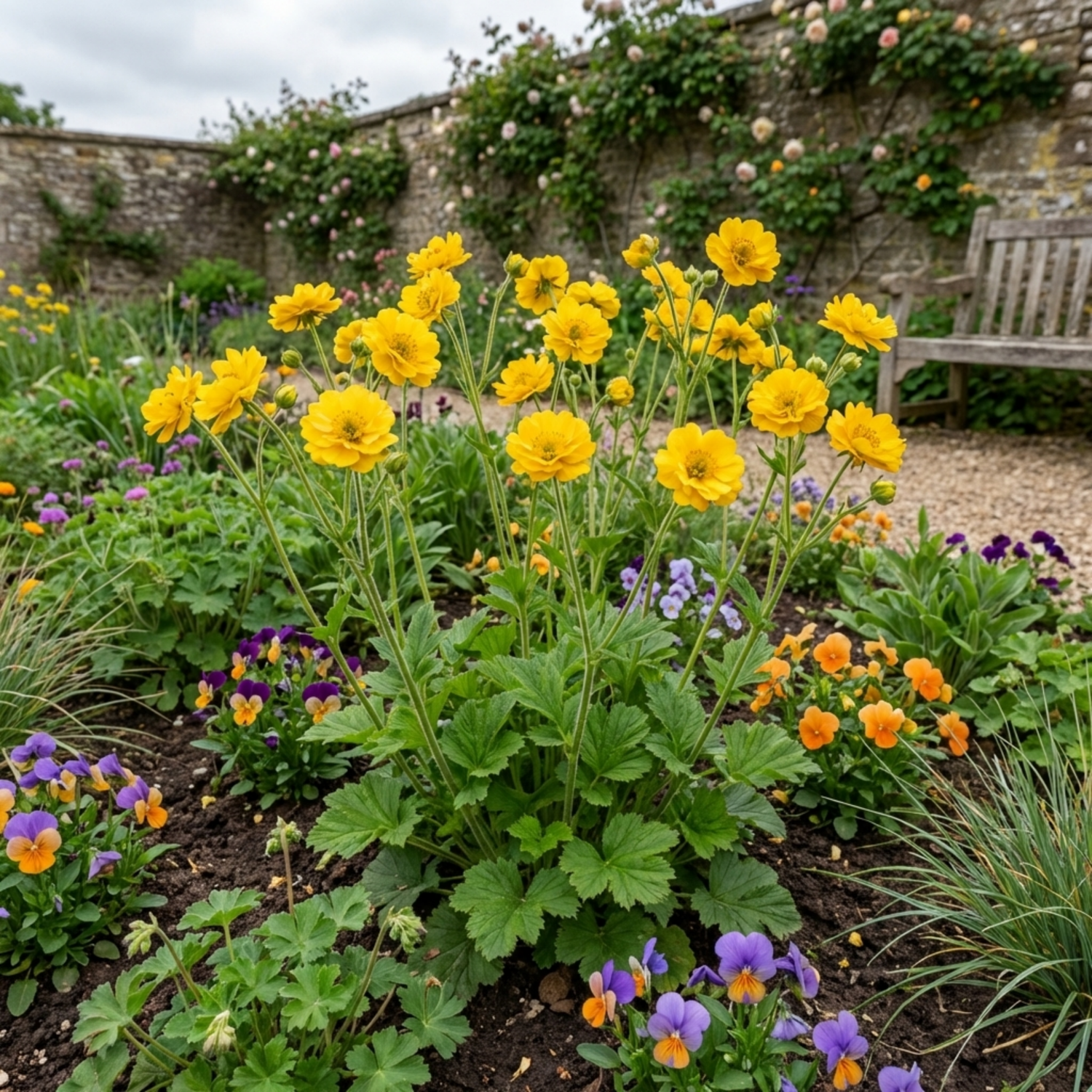 Set of 3 or 6 Geum Lady Stratheden Hardy Perennial Plants, Yellow Summer Flowering, Bee Friendly Cottage Garden Plants, Outdoor Garden Ready, 1 Litre Root-Ball - Frankton's