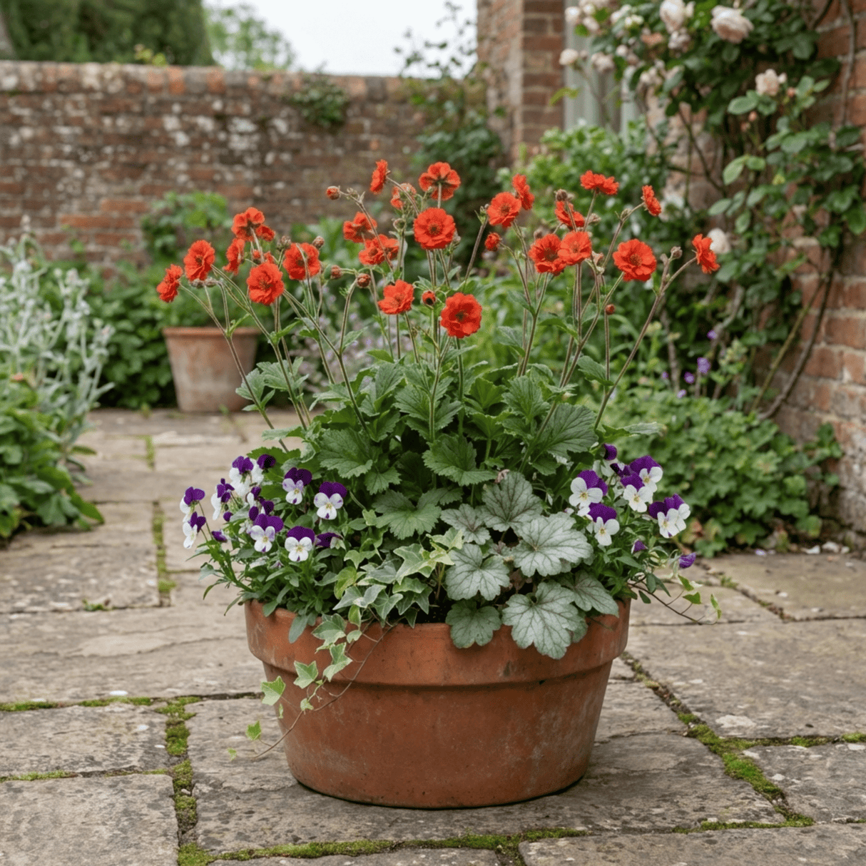 Set of 3 or 6 Geum Mrs Bradshaw Hardy Perennial Plants, Scarlet Red Double Cottage Garden Flowers, Outdoor Garden Ready, 1 Litre Root-Ball - Frankton's