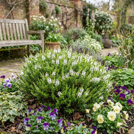 Set of 3 or 6 Hebe Sutherlandii Hardy Evergreen Flowering Perennial Shrub Plants, Outdoor Garden Ready, 1 Litre Root-Ball - Frankton's