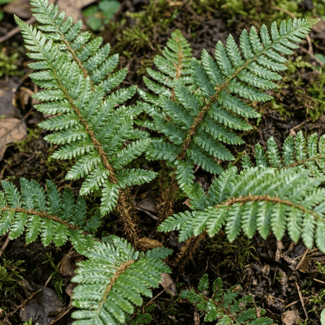 Set of 3 or 6 Japanese Tassel Fern Polystichum Polyblepharum Plants, Hardy Evergreen, 1 Litre Root Ball - Frankton's