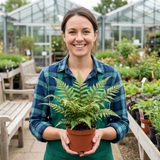 Set of 3 or 6 Lady Fern Athyrium Lady in Red Hardy Perennial Plants, Shade Garden Ready, Outdoor Fern, 11cm or 1L Root Ball - Frankton's