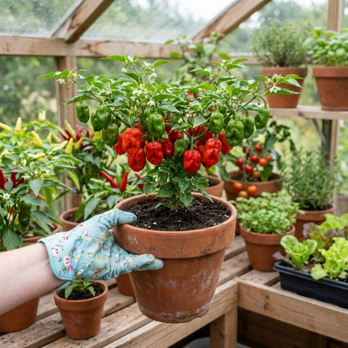 Set of 3 or 6 Large Chilli Pepper Plants - Armageddon, Ready to Plant in Your Garden - Frankton's