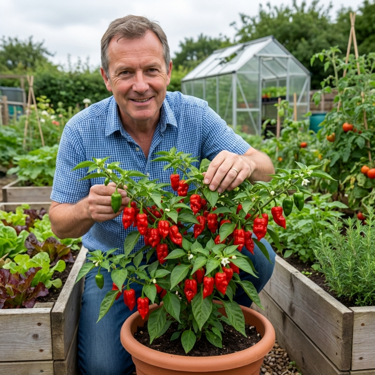 Set of 3 or 6 Large Chilli Pepper Plants - Armageddon, Ready to Plant in Your Garden - Frankton's