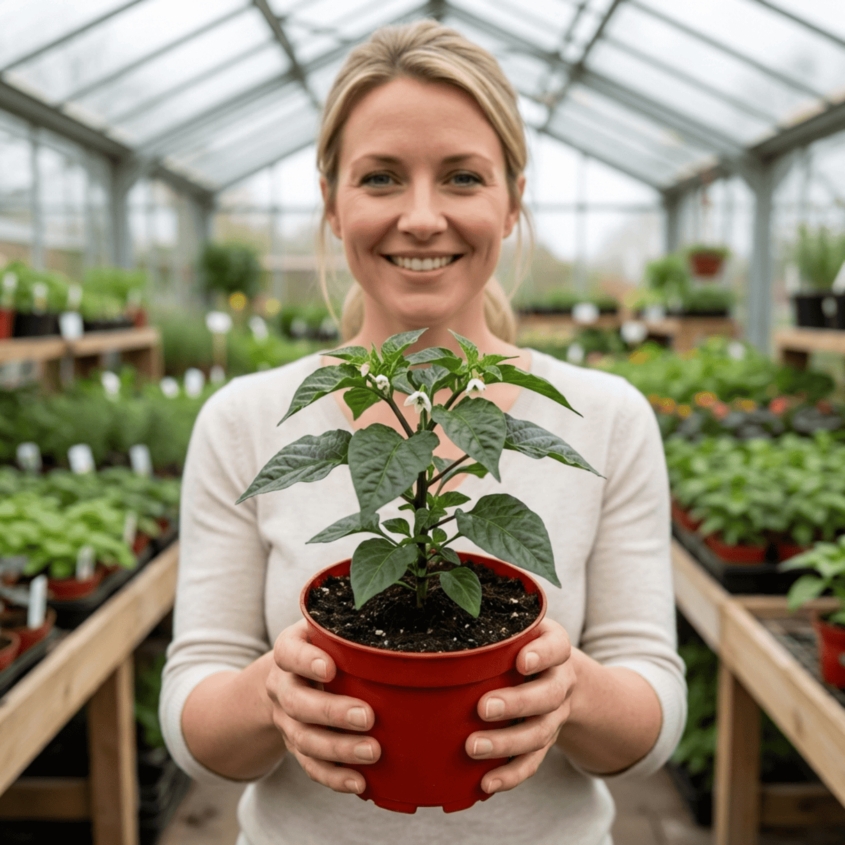 Set of 3 or 6 Large Chilli Pepper Plants - Habanero Chocolate, Ready to Plant in Your Garden - Frankton's