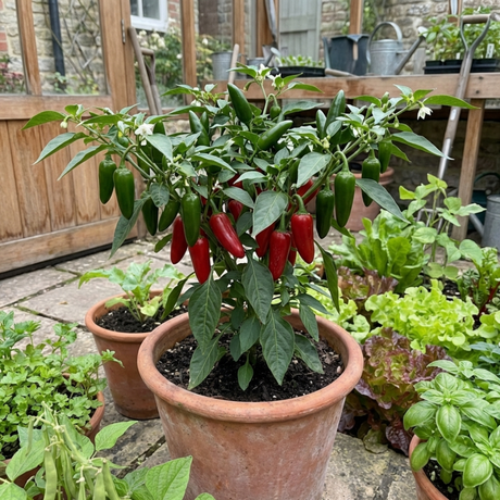 Set of 3 or 6 Large Chilli Pepper Plants - Jalapeno Variety, Ready to Plant in Your Garden - Frankton's