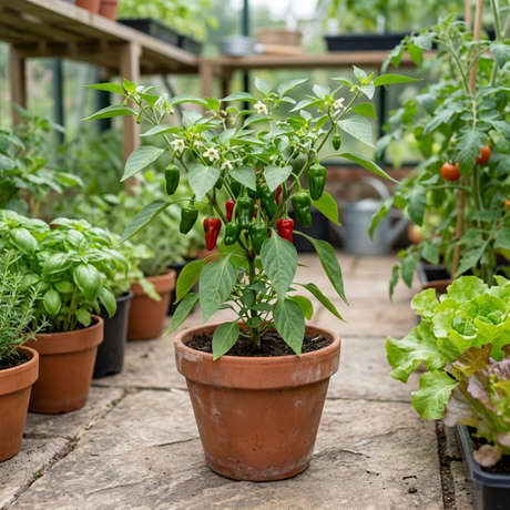 Set of 3 or 6 Large Chilli Pepper Plants - Padron Variety, Ready to Plant in Your Garden - Frankton's