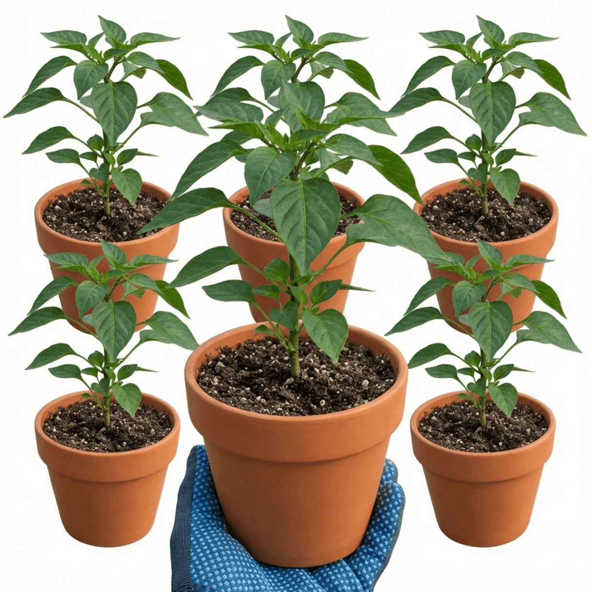 Set of 3 or 6 Large Chilli Pepper Plants - Padron Variety, Ready to Plant in Your Garden - Frankton's