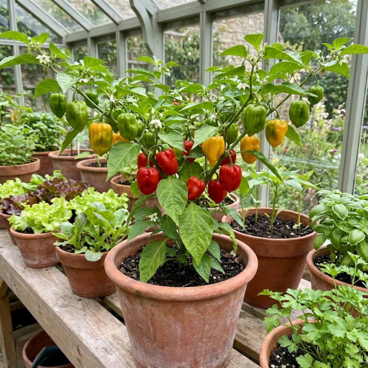 Set of 3 or 6 Large Chilli Pepper Plants - Scotch Bonnet, Ready to Plant in Your Garden - Frankton's