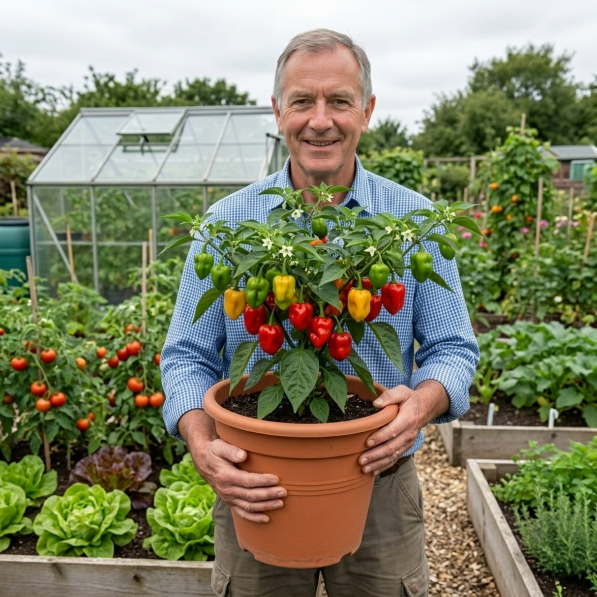 Set of 3 or 6 Large Chilli Pepper Plants - Scotch Bonnet, Ready to Plant in Your Garden - Frankton's