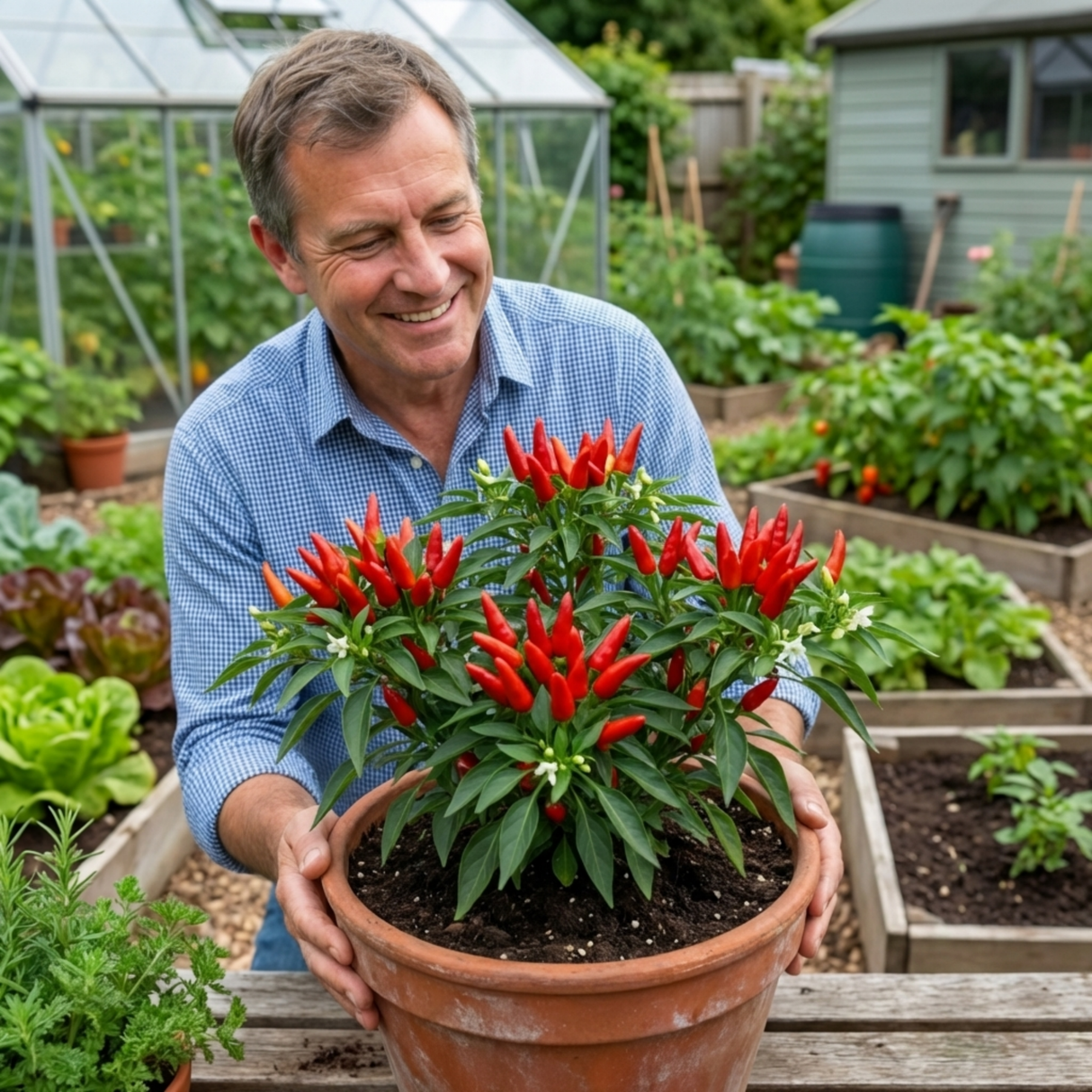 Set of 3 or 6 Large Chilli Pepper Plants - Thai Dragon, Ready to Plant in Your Garden - Frankton's