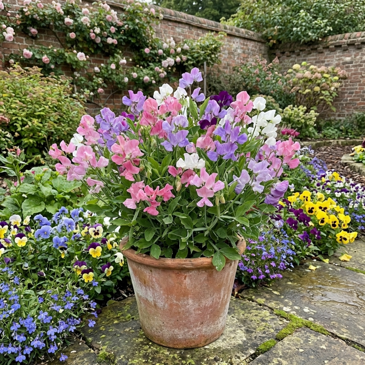 Set of 3 or 6 Large, Garden Ready Plants - Sweet Pea Cupid Mix, 10.5 cm Rootballs - Frankton's