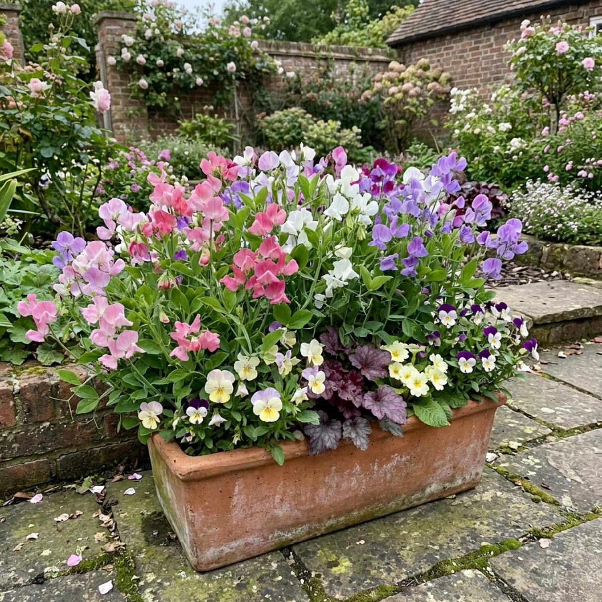 Set of 3 or 6 Large, Garden Ready Plants - Sweet Pea Cupid Mix, 10.5 cm Rootballs - Frankton's
