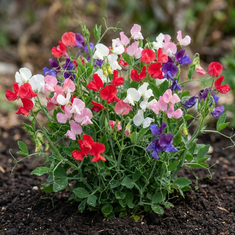 Set of 3 or 6 Large, Garden Ready Plants - Sweet Pea Little Sweetheart Mix, 10.5 cm - Frankton's