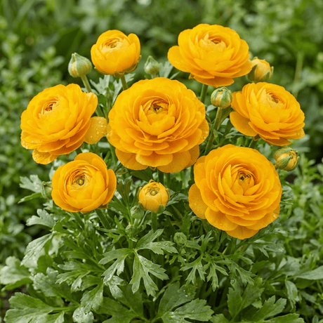 Set of 3 or 6 Large, Outdoor Garden Ready Plants - Rannunculus Vortex Golden Yellow - Frankton's