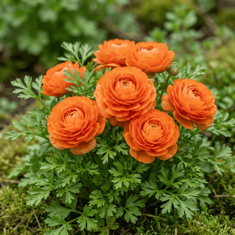 Set of 3 or 6 Large, Outdoor Garden Ready Plants - Rannunculus Vortex Orange, 10.5 cm - Frankton's