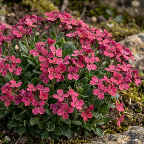 Set of 3 or 6 Large Plants - Arabis Barranca Deep Rose, Ready to Plant in Your Garden, 1L - Frankton's