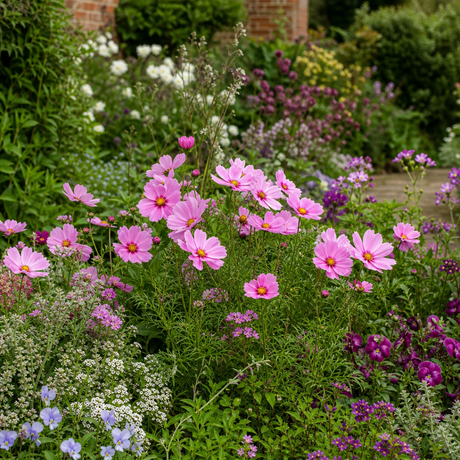 Set of 3 or 6 Large Plants - Cosmos Apollo Pink, Ready to Plant in Your Garden, Peat-Free - Frankton's