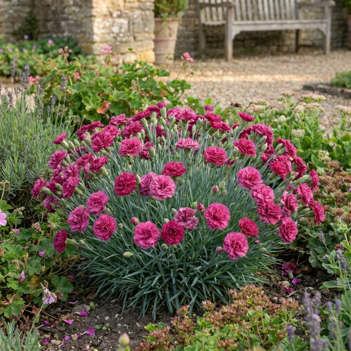 Set of 3 or 6 Large Plants - Dianthus Oscar, Outdoor Garden Ready - Frankton's