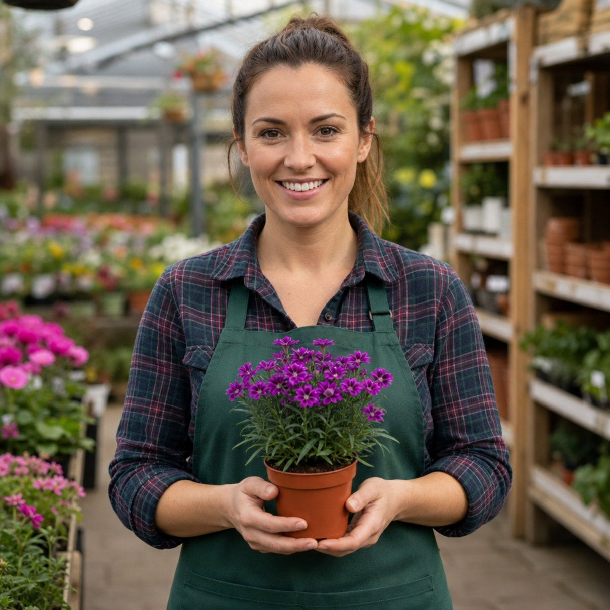Set of 3 or 6 Large Plants - Dianthus Oscar Purple Star, Outdoor Garden Ready - Frankton's