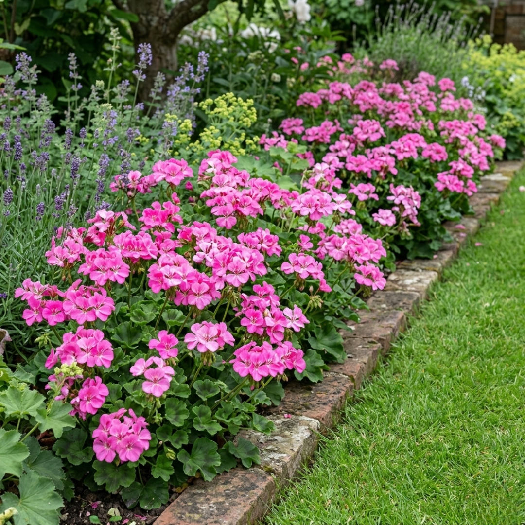Set of 3 or 6 Large Plants - Geranium Tornado Pink, Ready to Plant in Your Garden - Frankton's