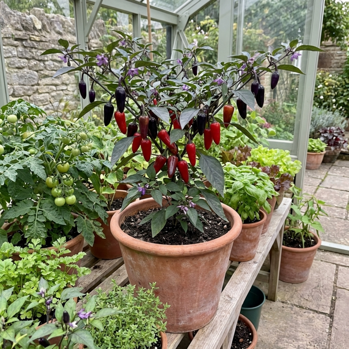 Set of 3 or 6 Large Plants - Grow Your Own Chilli Pepper Atomic, Garden Ready - Frankton's