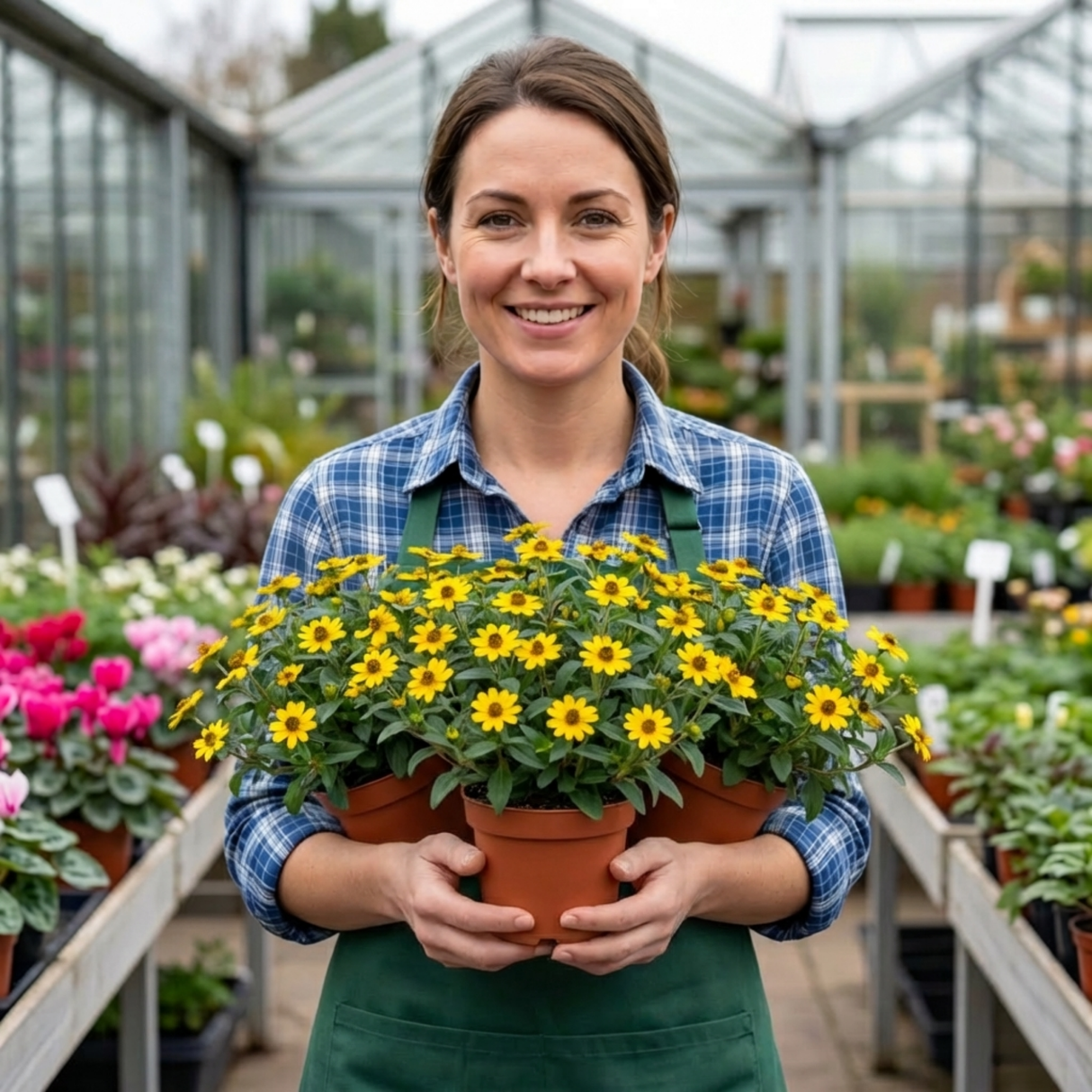 Set of 3 or 6 Large Plants - Sanvitalia Santiago Bright Yellow, Outdoor Garden Ready - Frankton's