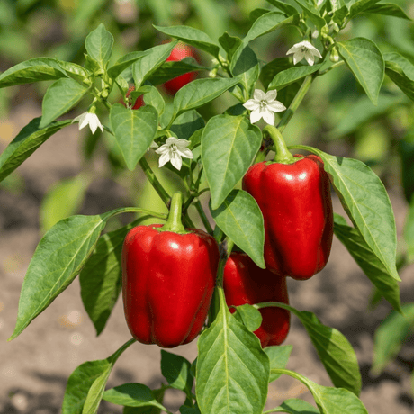Set of 3 or 6 Large Plants - Sweet Pepper Redskin, Ready to Plant in Your Garden - Frankton's