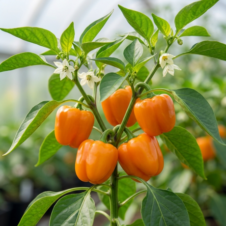 Set of 3 or 6 Large Plants - Sweet Pepper Snack Orange, Ready to Plant in Your Garden - Frankton's