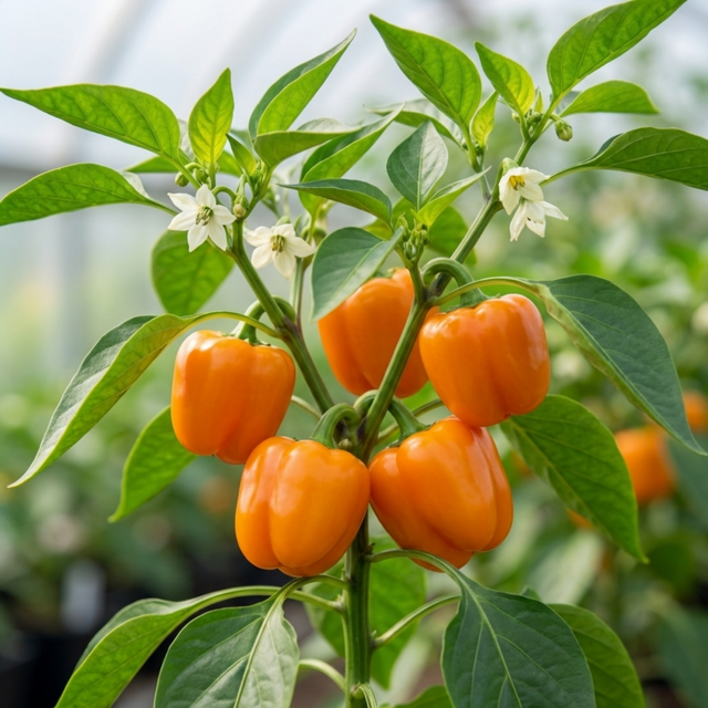 Set of 3 or 6 Large Plants - Sweet Pepper Snack Orange, Ready to Plant in Your Garden - Frankton's