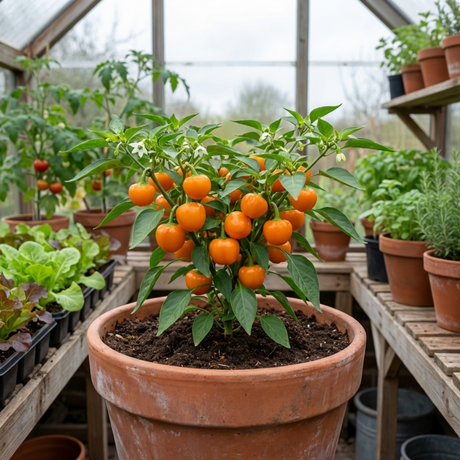 Set of 3 or 6 Large Plants - Sweet Pepper Snack Orange, Ready to Plant in Your Garden - Frankton's