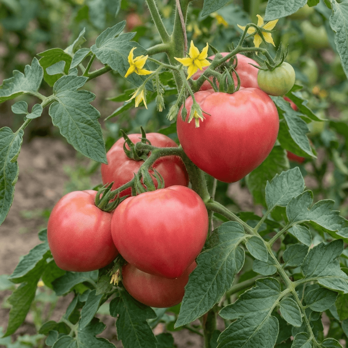 Set of 3 or 6 Large Plants - Tomato Rose Crush Variety, Ready to Plant in Your Garden - Frankton's