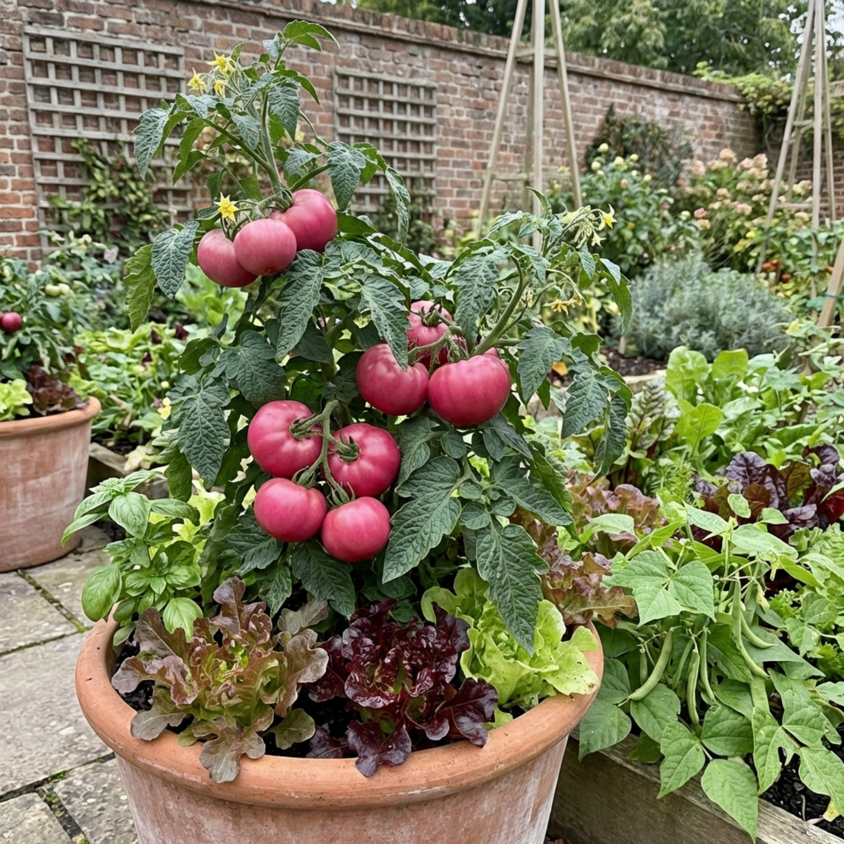 Set of 3 or 6 Large Plants - Tomato Rose Crush Variety, Ready to Plant in Your Garden - Frankton's