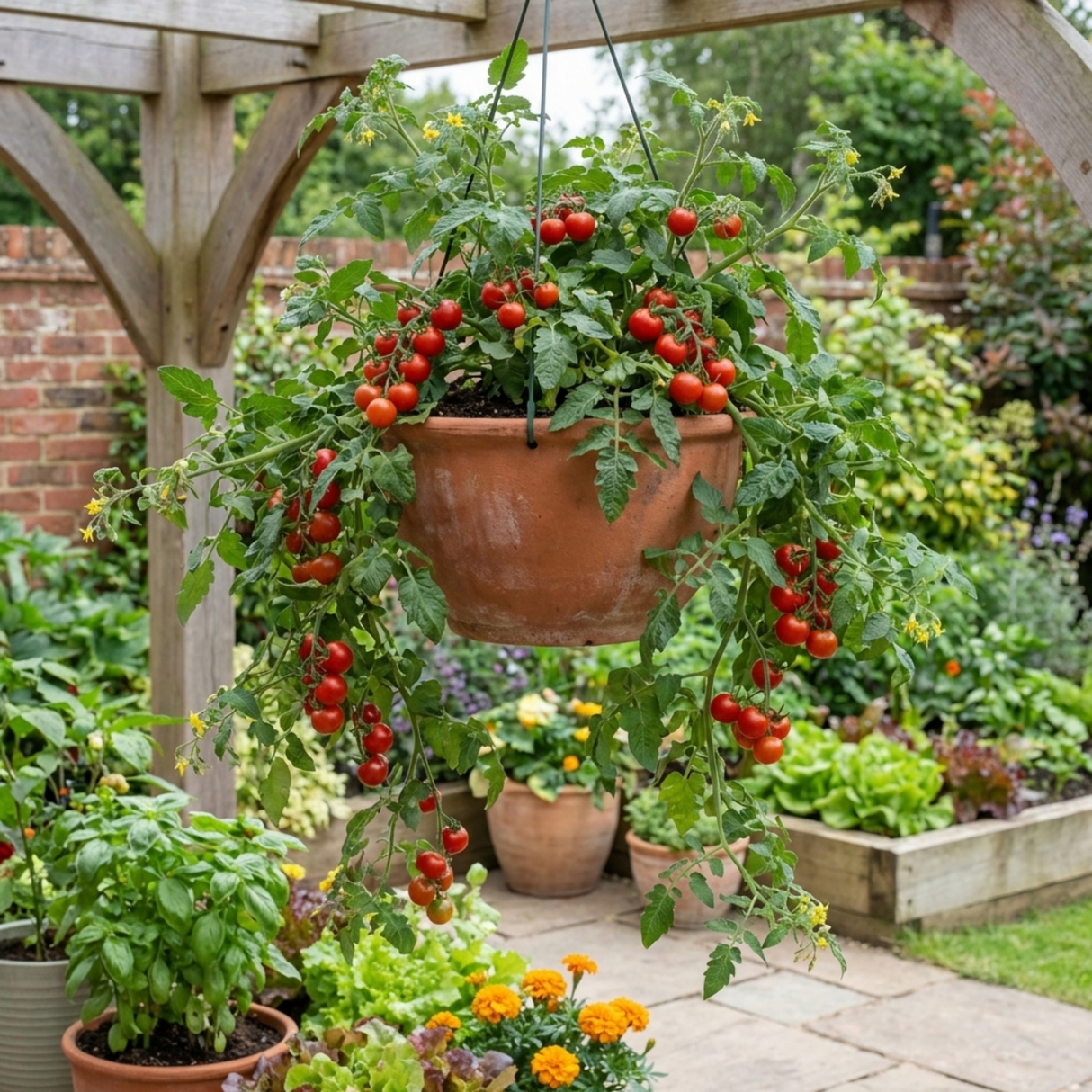 Set of 3 or 6 Large Plants - Tomato Tumbling Tom Variety, Outdoor Garden Ready, 10.5 cm - Frankton's