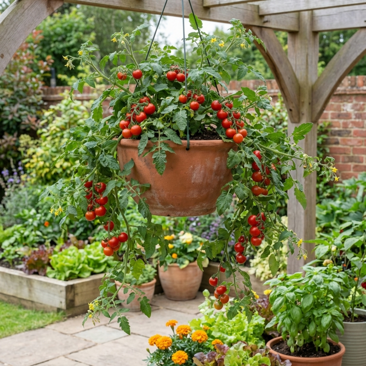 Set of 3 or 6 Large Plants - Tomato Tumbling Tom Variety, Outdoor Garden Ready, 10.5 cm - Frankton's